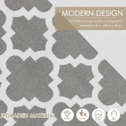 Tvättillbehör-2-pack 75L tvättkorg med långa förstärkta handtag, fristående