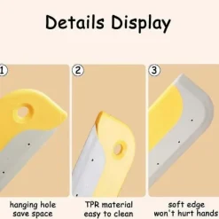 Fönsterrengöring-3-pack Liten Skrapa, Mini Silikonskrapa för Diskbänk och Bänkskiva