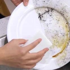 hhu Svampar & Dukar-100-pack Magisk Svamp Radergummi Extra Tjocka Stora och Långvariga Melaminsvampar i Bulk - Multi Surface Power Scrubber Skumrengöringsdynor