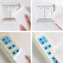 hhu Svampar & Dukar-100-pack Magisk Svamp Radergummi Extra Tjocka Stora och Långvariga Melaminsvampar i Bulk - Multi Surface Power Scrubber Skumrengöringsdynor