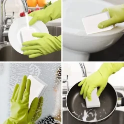 Svampar & Dukar-100-pack Magiska Svampar Extra Tjocka Stora och Långvariga Melaminrengöringssvampar i Bulk - Multi Surface Power Scrubber Skumrengöringsdynor --XF3...