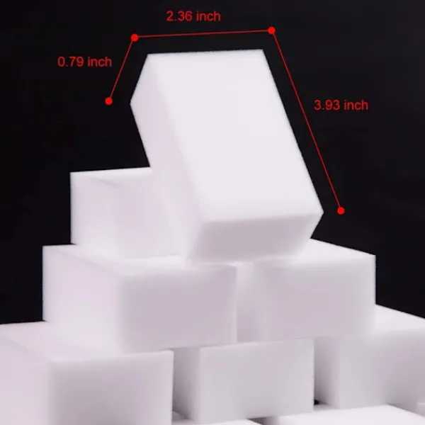 Svampar & Dukar-100-pack Magiska Svampar Extra Tjocka Stora och Långvariga Melaminrengöringssvampar i Bulk - Multi Surface Power Scrubber Skumrengöringsdynor --XF3...