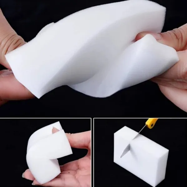 Svampar & Dukar-100-pack Magiska Svampar Extra Tjocka Stora och Långvariga Melaminrengöringssvampar i Bulk - Multi Surface Power Scrubber Skumrengöringsdynor --XF3...