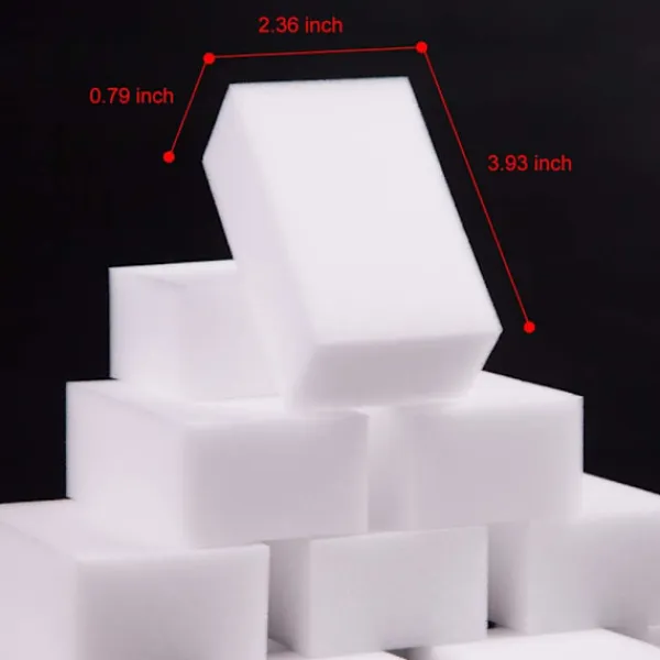 Svampar & Dukar-100-pack Magiska Svampar Extra Tjocka Stora och Långvariga Melamin Rengöringssvampar i Bulk - Multi Surface Power Scrubber Skum Rengöringsdynor -