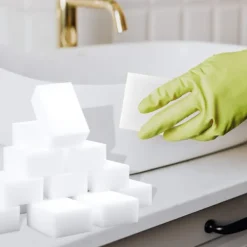 Svampar & Dukar-100-pack Magiska Svampar Extra Tjocka Stora och Långvariga Melaminrengöringssvampar i Bulk - Multi Surface Power Scrubber Skumrengöringsdynor --XF35- | Fyndiq