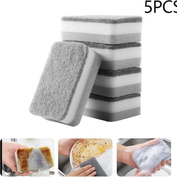 Svampar & Dukar-10-pack med kraftfulla rengöringssvampar, kompatibla med diskhoar och handfat.