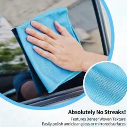 AIZHENCHEN Fönsterrengöring-6-pack Mikrofiber Glasrengöringsdukar - Ränderfria, För Fönster/Bil/Speglar, Återanvändbara 6 PCS