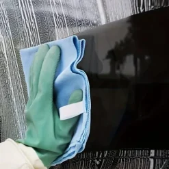 AIZHENCHEN Svampar & Dukar-6-pack Mikrofiber Glasrengöringsdukar - Ränderfria, För Fönster/Bil/Speglar, Återanvändbara 6 PCS