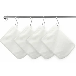 Svampar & Dukar-10-pack Mikrofiber tvättlappar (vit) Storlek 15 x 21 cm, Frotté badhandskar