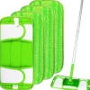 OCEAN Städmoppar-4-pack Mikrofibermopp (Grön) Kompatibel med Swiffer Sweeper