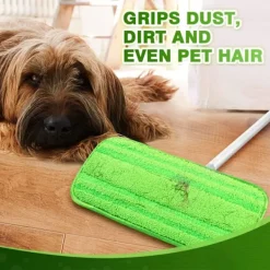 OCEAN Städmoppar-4-pack Mikrofibermopp (Grön) Kompatibel med Swiffer Sweeper