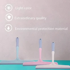 Fönsterrengöring-3-pack Mini gummiskrapa med plasthandtag - för dusch, fönster och bilglas - Grön, Beige, Rosa