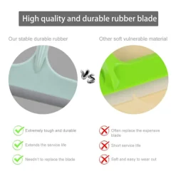 Fönsterrengöring-3-pack Mini gummiskrapa med plasthandtag - för dusch, fönster och bilglas - Grön, Beige, Rosa