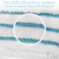 BRONZE Städmoppar-5-pack moppdynor för Black & Decker ångmopp FSM1610 FSM1630 Tvättbara och återanvändbara ersättningsmoppar [BR] white blue