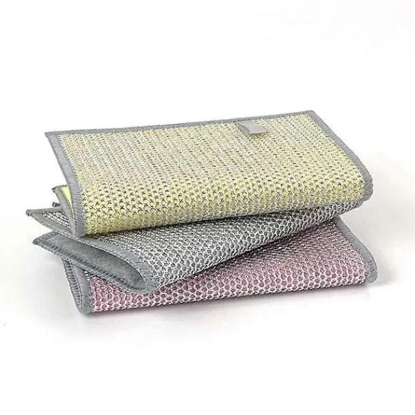 AcserGery Svampar & Dukar-3-pack Multifunktionella Disktrasor Återanvändbara Skrubbsvampar Perfekta för Våt- och Torrtorkning av Disk