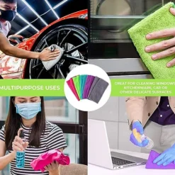 Svampar & Dukar-10-pack multifunktionella mikrofiberdukar för polering, apparater, bilar, fönster, barer, kontor och mer