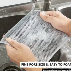 Svampar & Dukar-10-pack Multifunktionella Skursvampar av Stålull - Repfria Skurtrasor [JUN]