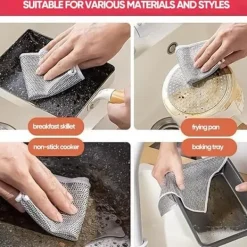 Svampar & Dukar-10-pack Multipurpose Stålskursvampar, Repfria Skursvampar för Rengöring [ZHE]