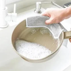 Svampar & Dukar-10-pack Multipurpose Stålskursvampar, Repfria Skursvampar för Rengöring [ZHE]