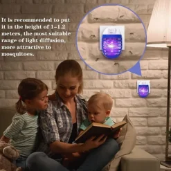 Skadedjur & Insekter-6-pack myggfångare inomhus för flygande myggor, elektronisk myggdödare myggfälla med LED-ljus för uteplats, sovrum, kök, kontor