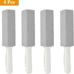 EDO MART Rengöringsmedel-4-pack pimpsten toalettrengöring med handtag, ren sten köksbadrumsvask Hem