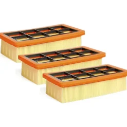 BRONZE Dammsugare & Tillbehör-3-pack Platt veckat filter för Krcher dammsugare Ad 3200, Ad 3 Premium och Ad 4 Premium, 6.415-953.0 [BR]