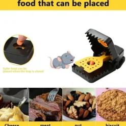 Skadedjur & Insekter-8-pack Professional Mouse Traps – Reusable Plastic Traps for Kitchen, Bedroom and Home