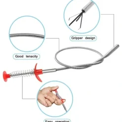 Heta säljare Rengöringsmedel-6-pack rengörare för igensatta handfat, igensatt avlopp, hårfångare rengöringsverktyg för att rensa rör i kök, badrum, badkar, toalett.-Glad