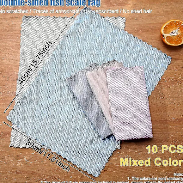 Svampar & Dukar-10-pack rengöringsdukar, mikrofiberrengöringsdukar, hushållsrengöringsduk för kök, tvättbara mikrofiberdukar, mångsidiga mikrofiberdukar 30 X 40 cm