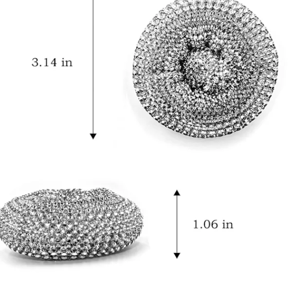 Svampar & Dukar-10-pack rostfria stålsvampar, skrubbsvamp, stålull W