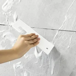 Fönsterrengöring-2-pack silikon duschskrapa med hängkrok för duschglasdörr Fönsterrengöringsspegel Tvätttorkare-max