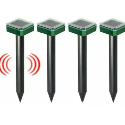 Skadedjur & Insekter-4-pack Solcellsdriven Mullvads- och Sorkskrämma, Skadedjursskydd, Vattentät, Solcellsdriven Djurskrämma