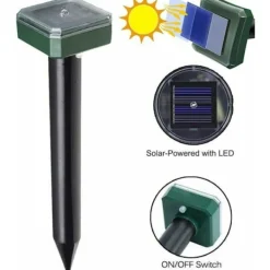 Skadedjur & Insekter-4-pack Solcellsdriven Mullvads- och Sorkskrämma, Skadedjursskydd, Vattentät, Solcellsdriven Djurskrämma