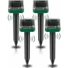 Skadedjur & Insekter-4-pack solcellsdrivna ultraljudsskrämmare för möss, solcellsdrivna utomhusskrämmare för mullvadar, sorkar, goffers, ormar och andra gnagare