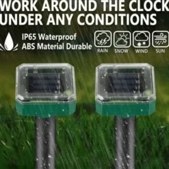 Skadedjur & Insekter-4-pack solcellsdrivna ultraljudsskrämmare för möss, solcellsdrivna utomhusskrämmare för mullvadar, sorkar, goffers, ormar och andra gnagare