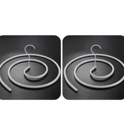 Tvättillbehör-2-pack spiralformade galgar för filtar, soltorkade täcken, lakan, madrass (rund)