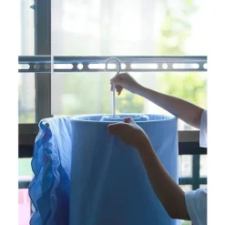 Tvättillbehör-2-pack spiralformade galgar för filtar, soltorkade täcken, lakan, madrass (rund)