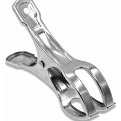 Tvättillbehör-10-pack Stora Klädnypor i Rostfritt Stål, Kraftiga Jätteklädnypor för Solstolar, Poolskydd