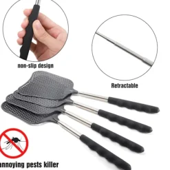 Skadedjur & Insekter-4-pack teleskopisk flugsmälla, flugsmälla, flugsmälla i plast