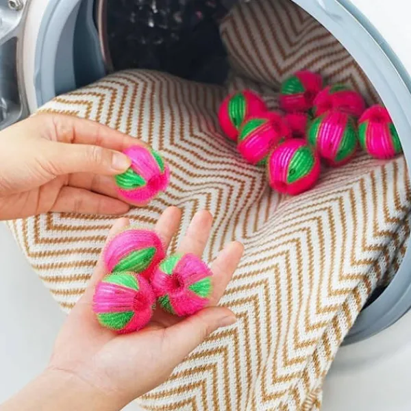 Tvättillbehör-12-pack Återanvändbara Hårbollar för Husdjur - Luddbollar - Luddfritt Tvättbollar - Mot Hår från Husdjur - Hårborttagare för Husdjur