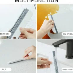 Fönsterrengöring-2-pack Torkarblad, Duschtorkare, Silikon Torkare, Ränder, ZQKLA