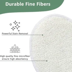 FMYSJ Städmoppar-8-pack Tvättbara Ersättningsmoppar för POLTI Kit Vaporetto Smart 40 Smart 35 Borste (FMY)