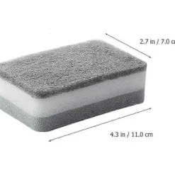 Svampar & Dukar-10-pack Tvättbara rengöringssvampar för kök, badrum, disk, kastruller, stekpannor - Grå