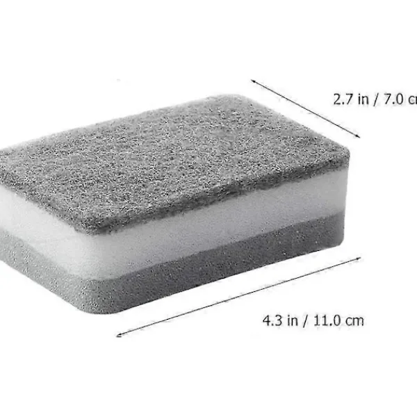 Svampar & Dukar-10-pack Tvättbara rengöringssvampar för kök, badrum, disk, kastruller, stekpannor - Grå