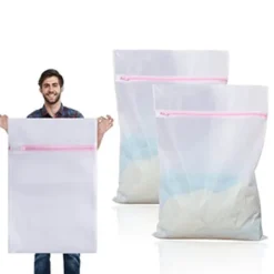Tvättillbehör-2-pack tvättnät 80cm x 60cm Stor tvättpåse för tvätt