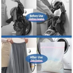 Tvättillbehör-2-pack tvättnät 80cm x 60cm Stor tvättpåse för tvätt