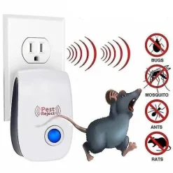 Skadedjur & Insekter-6-pack ultraljudsskadedjursbekämpning elektronisk avvisare myggmössråtta avvisa insekter kackerlacka myra spindel loppdödare (US/UK/EU/AU-kontakt)