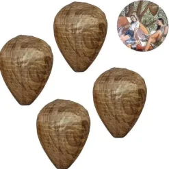 Skadedjur & Insekter-4-pack Vattentäta Getingbo Attrapp Hängande Getingskrämmare Falskt Tyg Getingbo Giftfria Bi Attrapp Avskräckande för Hem och Trädgård Utomhus Brun