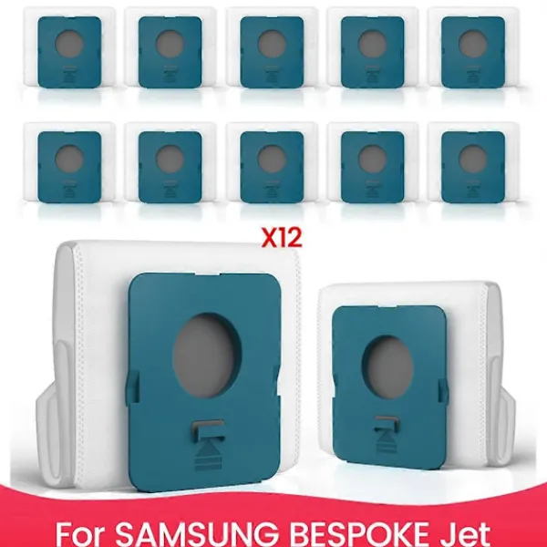 unbranded Dammsugare & Tillbehör-12-pack VCA-ADB953 dammsugarpåsar för SAMSUNG BESPOKE Jet sladdlös dammsugare, jämför med originaldel