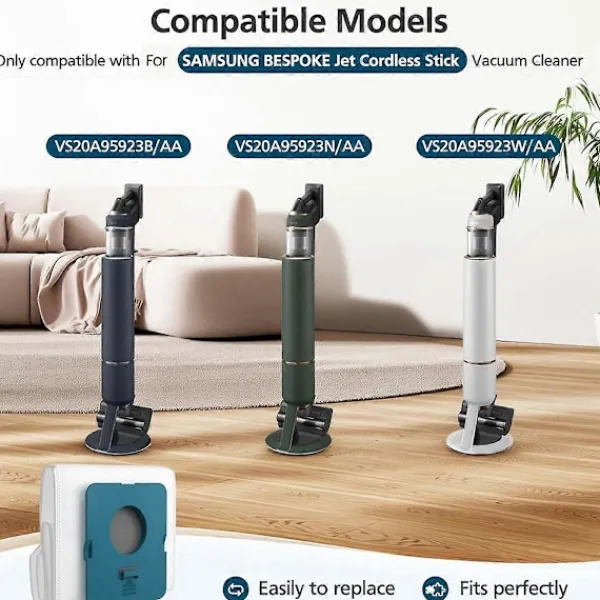 unbranded Dammsugare & Tillbehör-12-pack VCA-ADB953 dammsugarpåsar för SAMSUNG BESPOKE Jet sladdlös dammsugare, jämför med originaldel